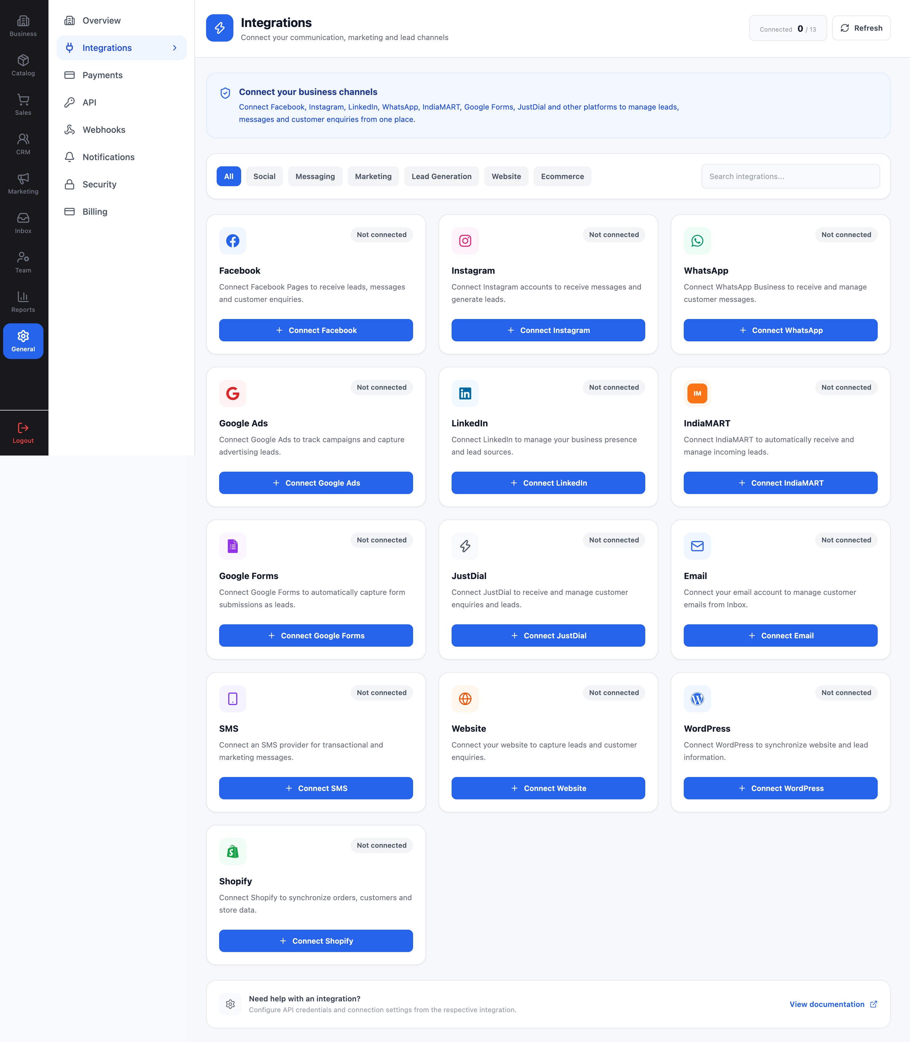 Lead Sources Integration